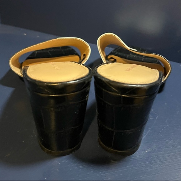 Who What Wear custom painted yin-yang 90s heeled sandals mules pumps - 8.5 - Picture 4 of 6